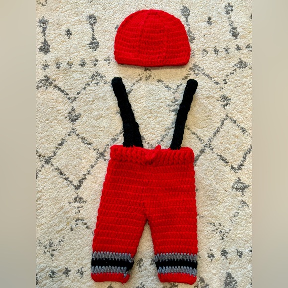 Knit Crochet Firefighter Outfit - Picture 2 of 3